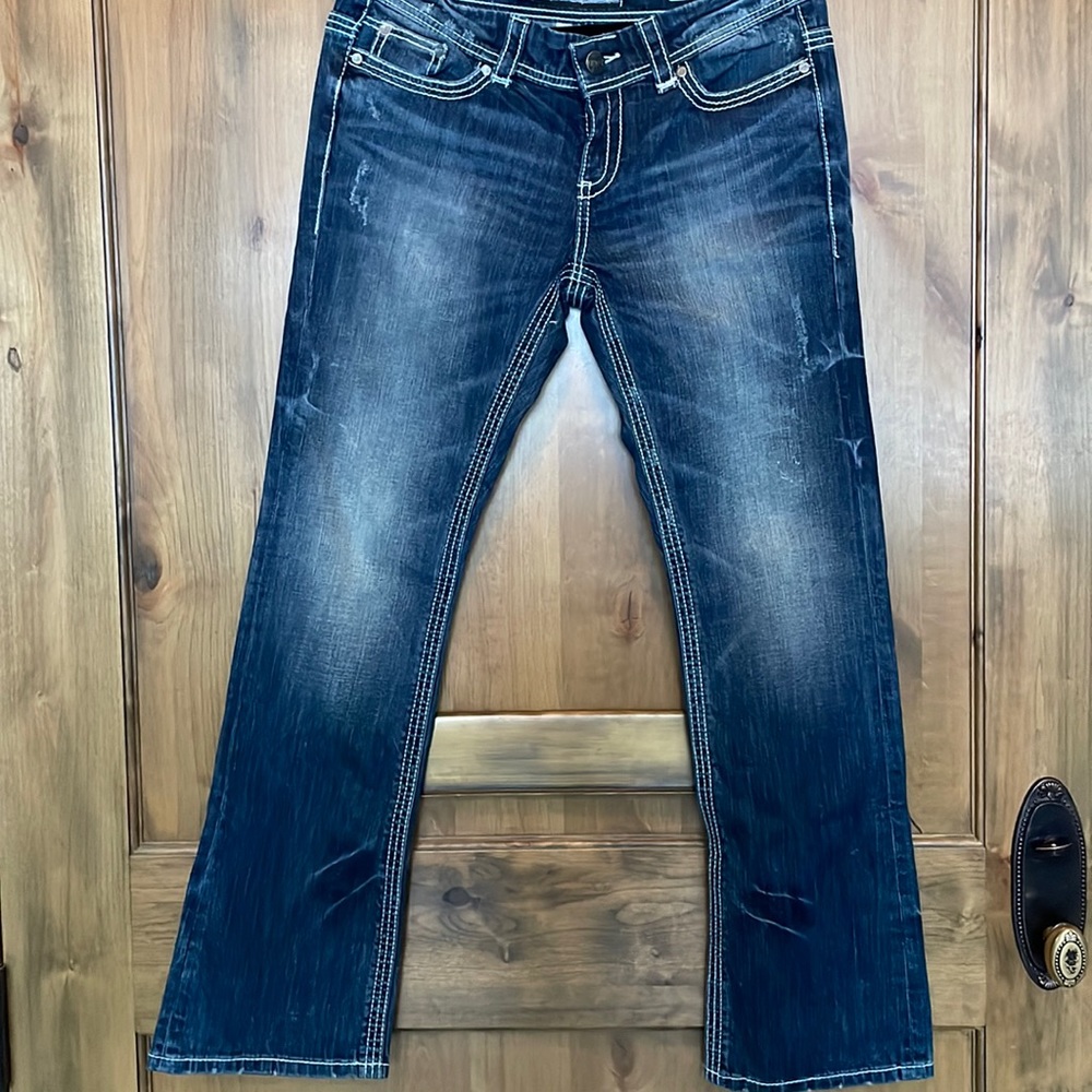 BKE NWT boot cut jeans irregular. Size 30